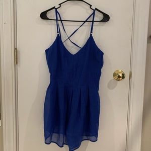 Royal Blue Chiffon Romper